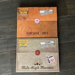 Murder mystery case file game set of two